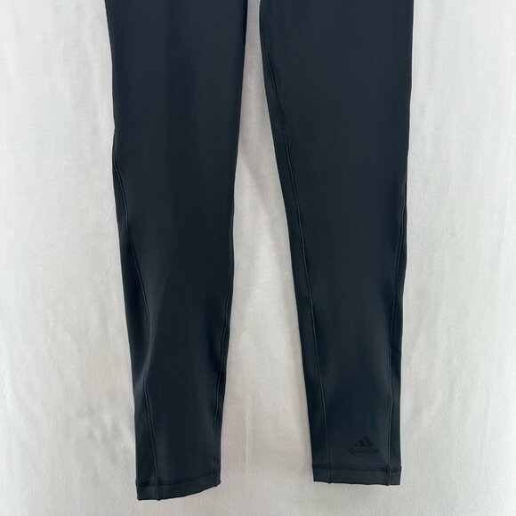 Adidas Climalite Legging Womens Size XS Low Rise Wide Waistband Pull On Black - Picture 4 of 11